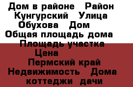 Дом в районе › Район ­ Кунгурский › Улица ­ Обухова › Дом ­ 5 › Общая площадь дома ­ 26 › Площадь участка ­ 19 › Цена ­ 200 000 - Пермский край Недвижимость » Дома, коттеджи, дачи продажа   